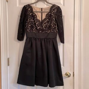 Eliza J black lace dress with pockets